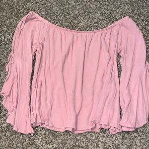 blush off the shoulder top